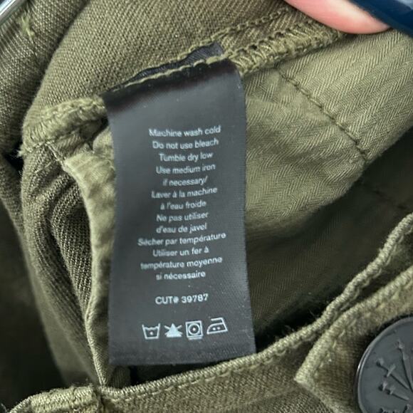 Rag & Bone Womens Denim Joggers Size 29 Olive Green High Rise Button Fly Tapered - Picture 9 of 9